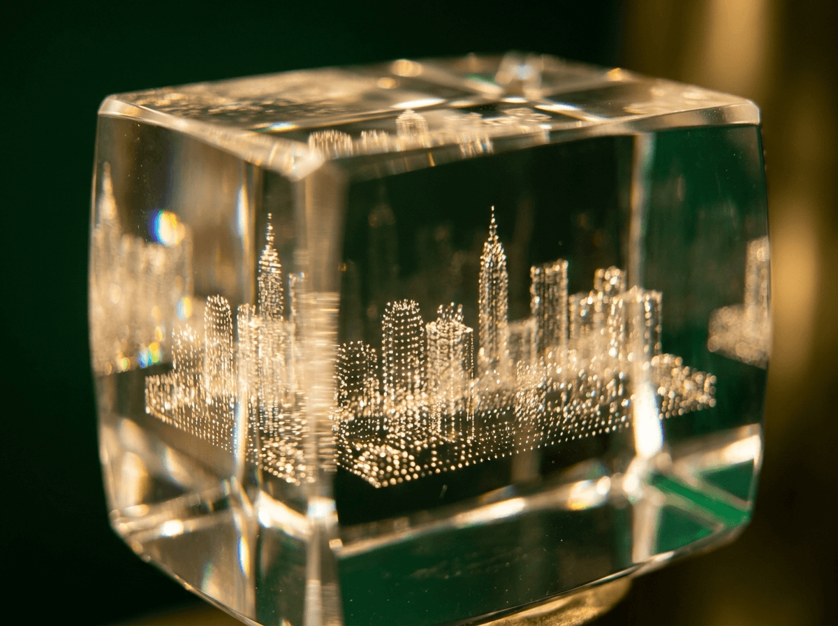 The same moment etched inside the crystal
